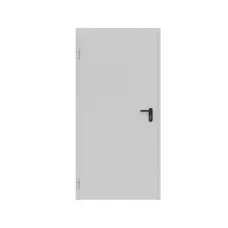Дверь противопожарная металлическая ДПР-Олимп-01/60К сплошная, угловая коробка (950х2075), без порога, левая, RAL7035