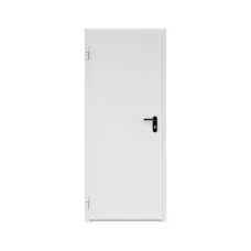 Дверь противопожарная металлическая ДПР-Олимп-01/60К сплошная, торцевая коробка, левая, RAL 7035