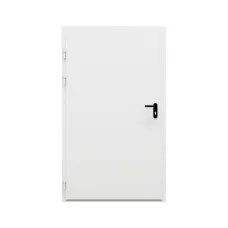 Дверь противопожарная металлическая сплошная однопольная угловая коробка ДПР-Олимп-01/90К, Левая, RAL 7035