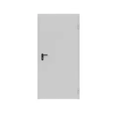 Дверь противопожарная металлическая ДПР-Олимп-01/30К сплошная, угловая коробка (950х2075), без порога, правая, RAL7035