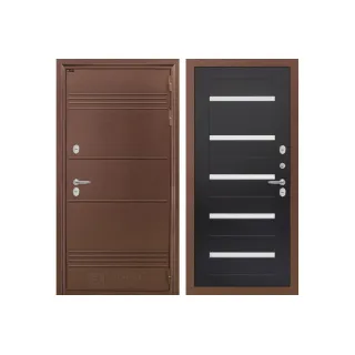 Входная дверь с терморазрывом Лабиринт Термо Лайт 01 - Венге, стекло белое