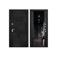 Входная дверь PAZL с Зеркалом тонированным Максимум - Черный кварц